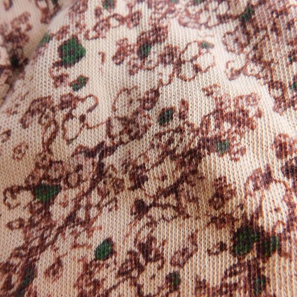 We The Free Thermal Henley Button Floral Boho Thermal Top Medium Buttons Tan NWT - Picture 12 of 16